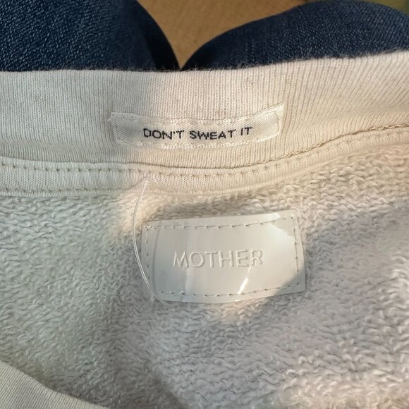 MOTHER animal print cropped 100% cotton sweatshirt - Picture 3 of 5